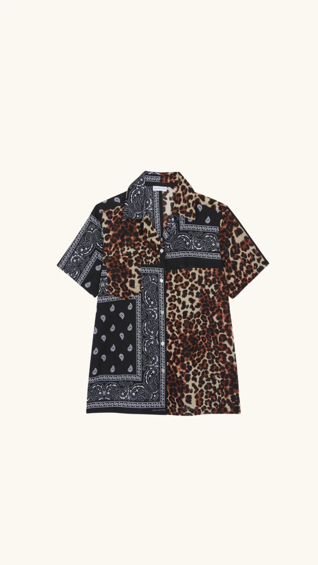Bandana shirt leopard black - Image 3