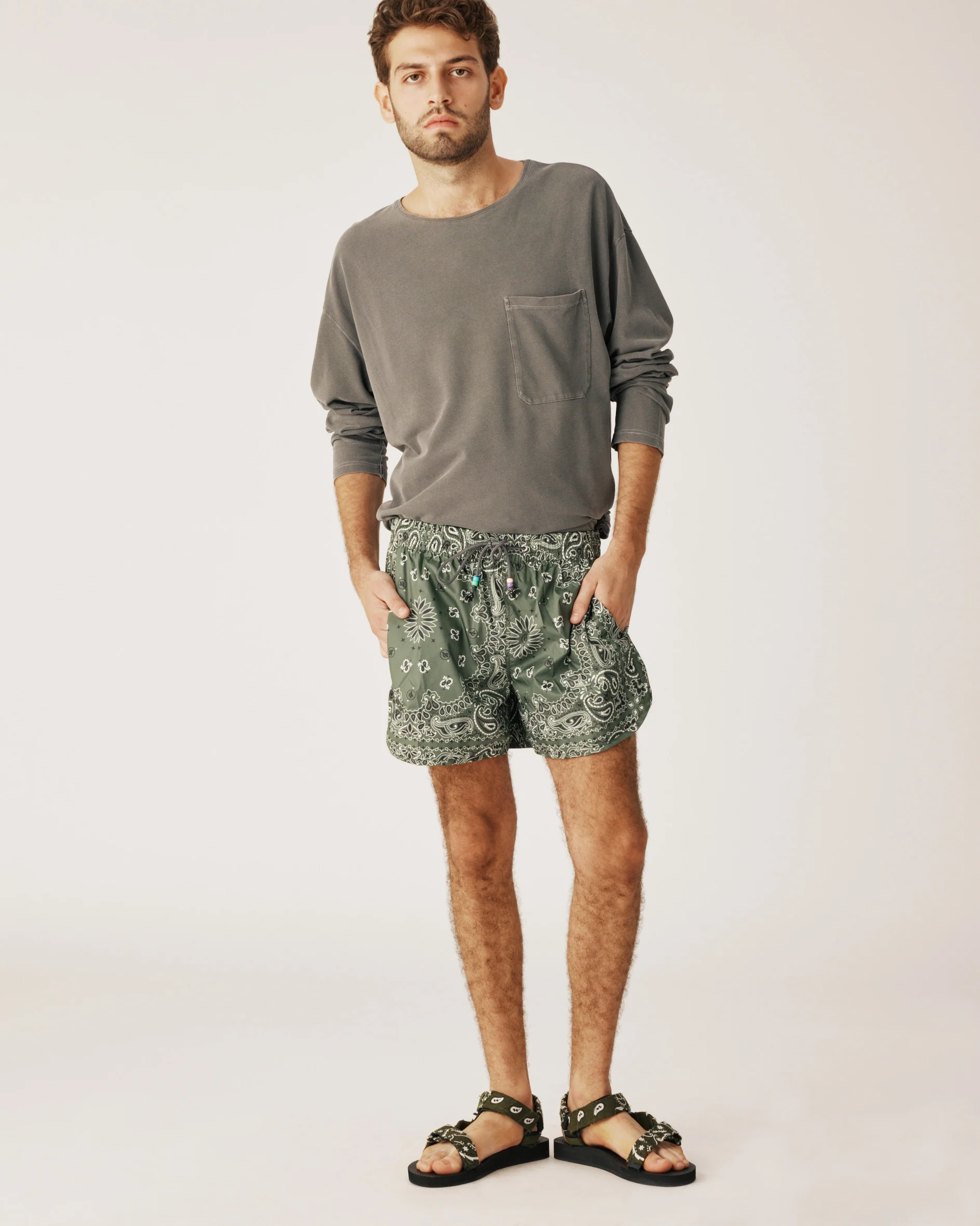 Men swimwear kaki