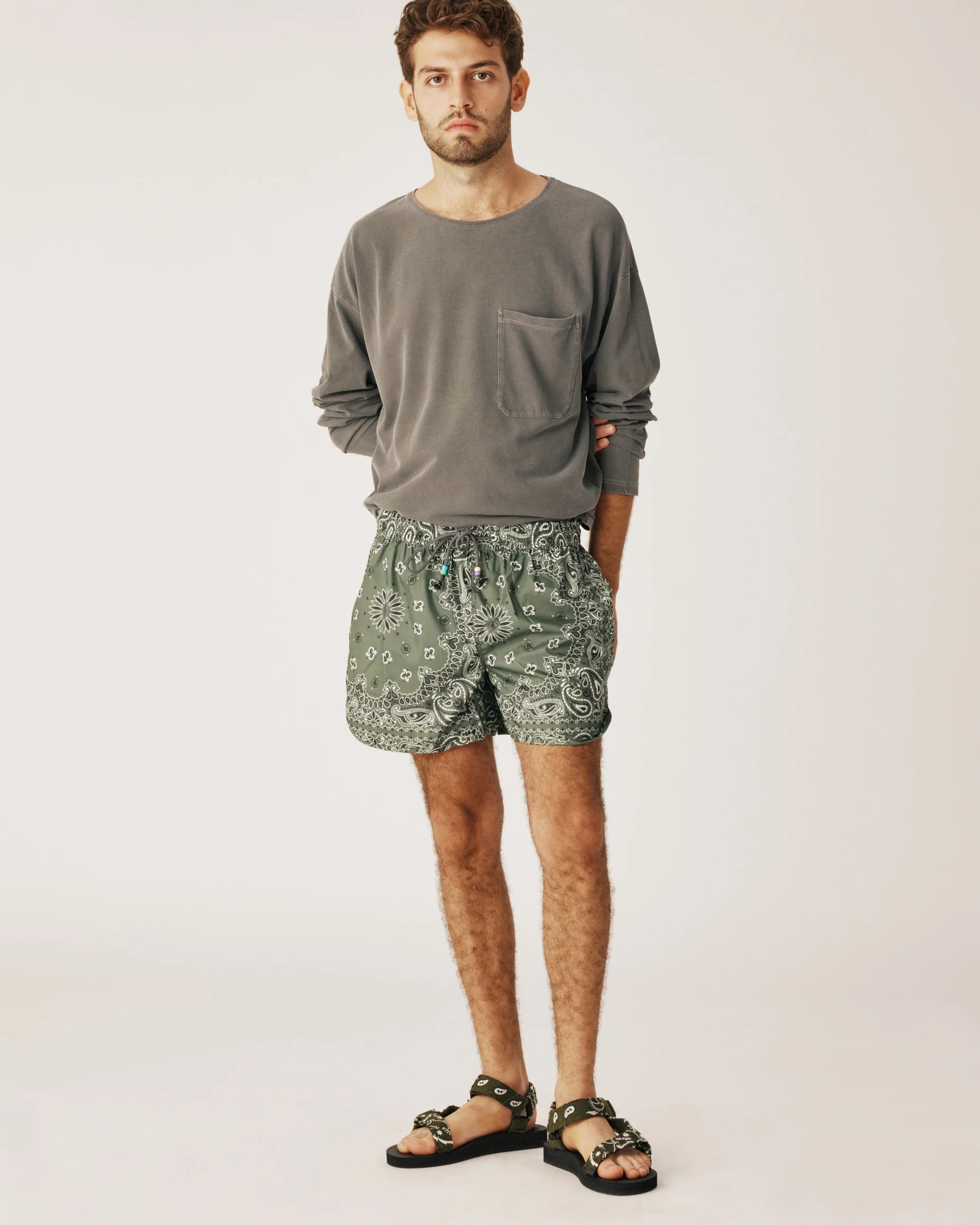 Men swimwear kaki - Image 2