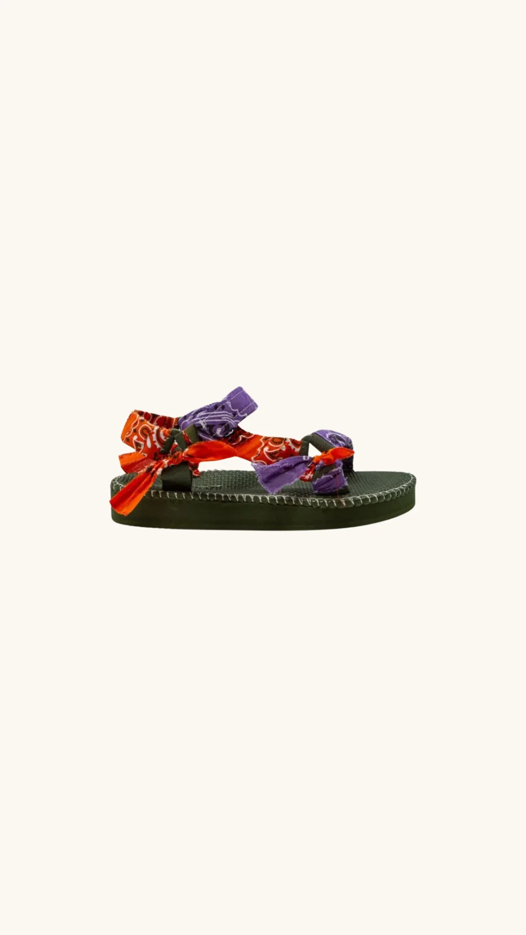 Trekky stitch orange violet kaki
